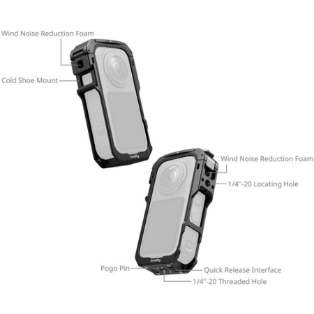 SmallRig 6965 - klatka z silikonową osłona obiektywu do Insta360 X6